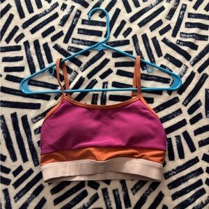 Colorful Strappy Athletic Crop Top